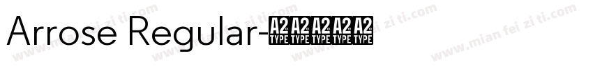 Arrose Regular字体转换